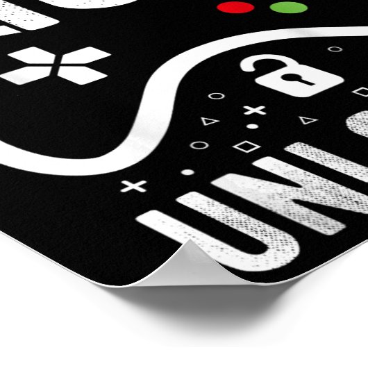 Level 10 Unlocked Video Game 10th Birthday Gift 1  ポスター (角)