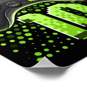 Level 10 Video Game Controller 10th Birthday Gamer ポスター (角)