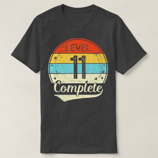 Level 11 Complete 11th Wedding Anniversary Gift Hi Tシャツ (デザイン正面)