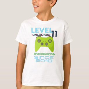 Level 11 Unlocked 素晴らし 2010 Video Gamer(2010のロック解除 Tシャツ