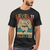 Level 11 Unlocked 11 Year Old Boy Bday Outfit 11th Tシャツ (正面)
