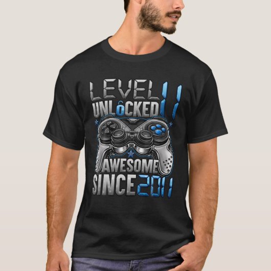Level 11 Unlocked Awesome Since 2011 11Th Birthday Tシャツ (正面)