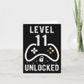 Level 11 Unlocked Video Game 11th Birthday Gift  カード (正面)