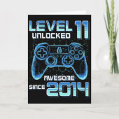 Level 11 Unlocked Video Game Party 11th Birthday G カード (正面)