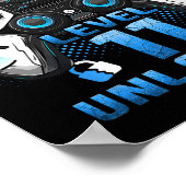 Level 11 Unlocked Video Gamer 11th Birthday Boys  ポスター (角)