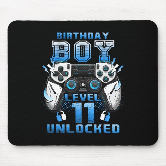 Level 11 Unlocked Video Gamer 11th Birthday Boys  マウスパッド (正面)