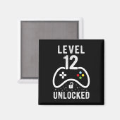 Level 12 Unlocked Video Game 12th Birthday Gift  マグネット (正面/裏面)