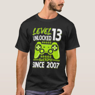 Level 13 素晴らし Unlocked 2007 Video Game 13th Bir Tシャツ