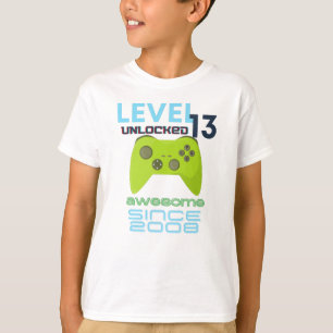 Level 13 Unlocked 素晴らし 2008 Video Gamer(2008年レベルのロ Tシャツ