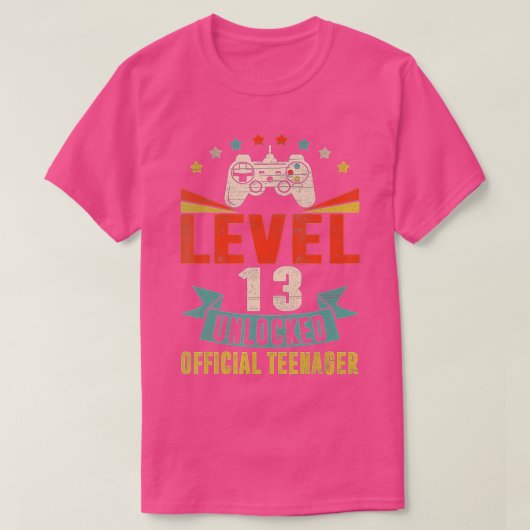 Level 13 Unlocked 13th Video Birthday Gift (31) Tシャツ (デザイン正面)