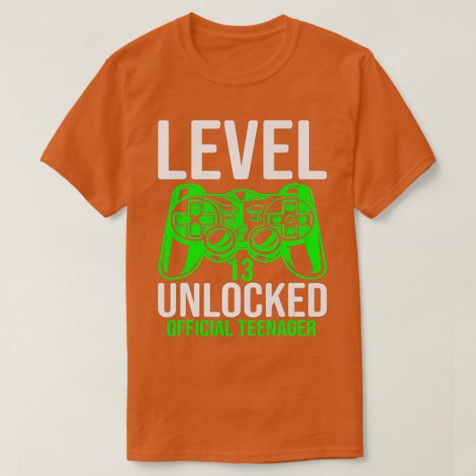 Level 13 Unlocked 13th Video Birthday Gift (61) Tシャツ (デザイン正面)