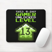 Level 13 Unlocked Birthday Video Game 13th Birthda マウスパッド (マウス)