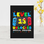 Level 13 Unlocked Gamer 13th Birthday Gift Video G カード (黄色い花)