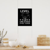 Level 13 unlocked official teenager 13th birthday ポスター (キッチン)