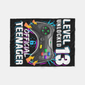 Level 13 Unlocked Official Teenager Video Game 13t フリースブランケット (正面(横))