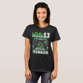 Level 13 Unlocked Official Teenager Video Game 13t Tシャツ (正面フル)