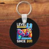 Level 13 Unlocked Video Game 13th Birthday  キーホルダー (正面)