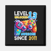 Level 13 Unlocked Video Game 13th Birthday  マグネット (正面)