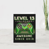 Level 13 Unlocked Video Game 13th Birthday 13 Yr O カード (正面)