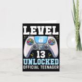 Level 13 Unlocked Video Game 13th Birthday Gamer B カード (正面)