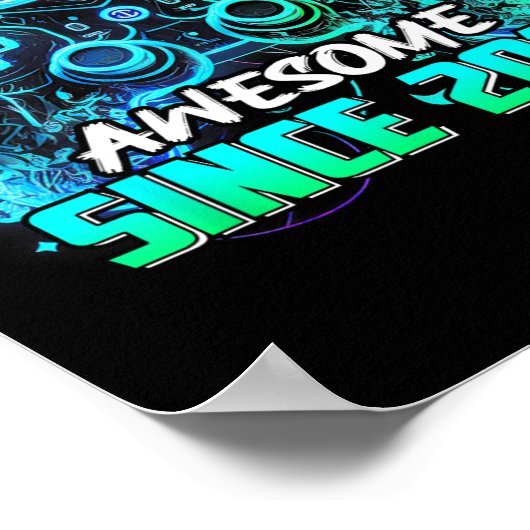 Level 15 Unlocked Awesome Since 2010 15th Birthday ポスター (角)