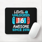 Level 16 Unlocked Awesome Since 2010 16th Birthday マウスパッド (マウス)