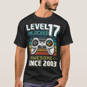 Level 17 素晴らし Unlocked 2003 Video Game 17th Bir Tシャツ