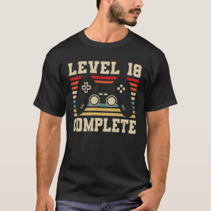 Level 18 Complete 18 Anniveraryビデオゲーマー Tシャツ