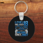 Level 18 Unlocked 18 Year Old Gifts Boys 18th Birt キーホルダー (正面)