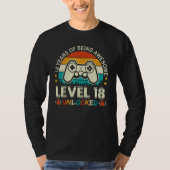 Level 18 Unlocked Awesome 2005 Video Game 18th Bir Tシャツ (正面)