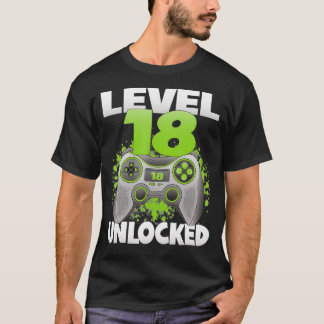 Level 18 Unlocked Video Gaming 18th Birthday 2004 Tシャツ