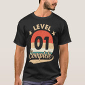 Level 1 Complete  1st Wedding Anniversary for Him  Tシャツ (正面)