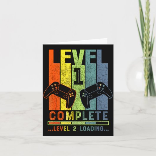 Level 1 Complete Gamer Gift 1 Years Wedding Annive カード (正面)