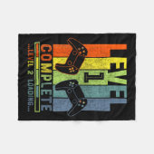 Level 1 Complete Gamer Gift 1 Years Wedding Annive フリースブランケット (正面(横))