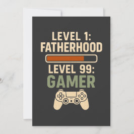 Level 1 Fatherhood, Level 99 Gamer Design 招待状