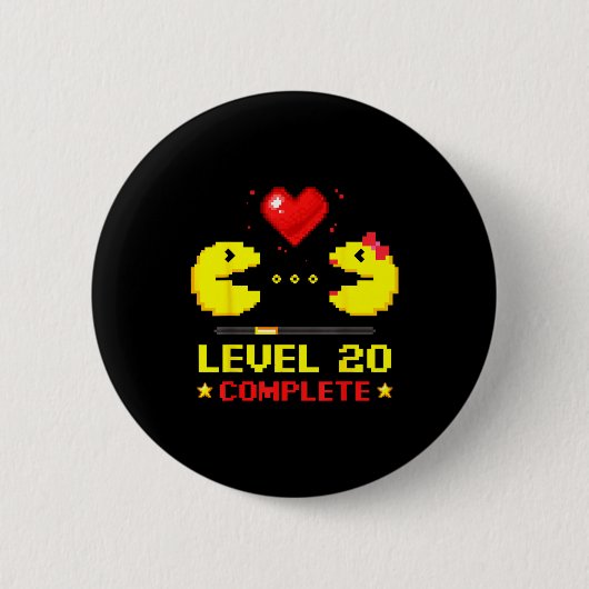 Level 20 Complete Gamers 20th Wedding Anniversary  缶バッジ (正面)