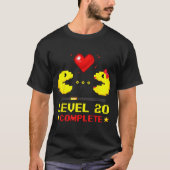 Level 20 Complete Gamers 20th Wedding Anniversary  Tシャツ (正面)