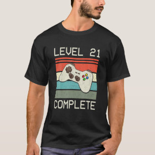 Level 21 Complete Video Gamer - 21Stの結婚Anive Tシャツ