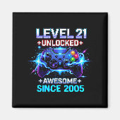 Level 21 Unlocked Awesome Since 2005 21st Birthday マグネット (正面)