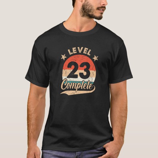 Level 23 Complete Retro 23rd Wedding Anniversary F Tシャツ (正面)