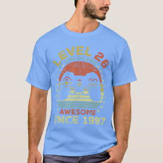 Level 26 Unlocked Awesome Since 1997 26th Birthday Tシャツ