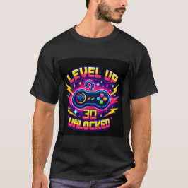 'Level 30 Unlocked'ゲーマー誕生日Tシャツ Tシャツ