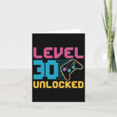 Level 30 Unlocked Gaming Birthday  カード (正面)