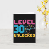 Level 30 Unlocked Gaming Birthday  カード (黄色い花)