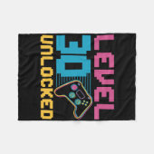 Level 30 Unlocked Gaming Birthday  フリースブランケット (正面(横))