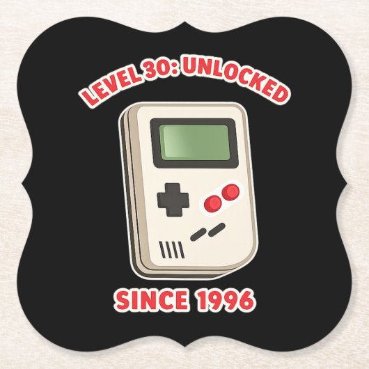 Level 30 Unlocked Since 1996 ペーパーコースター (正面)