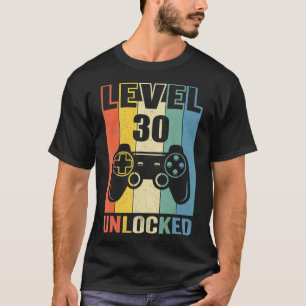 Level 30 Unlocked Video Gamer おもしろい 30th Birthday Tシャツ