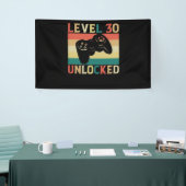 Level 30 Unlocked Video Gamer 30th Birthday 横断幕 (トレードショー)