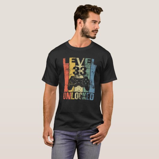 Level 33 Unlocked 33Rd Birthday Gift For Video Gam Tシャツ (正面フル)
