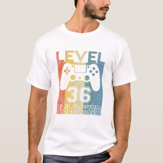 Level 36 Birthday 36 Year Old  Tシャツ